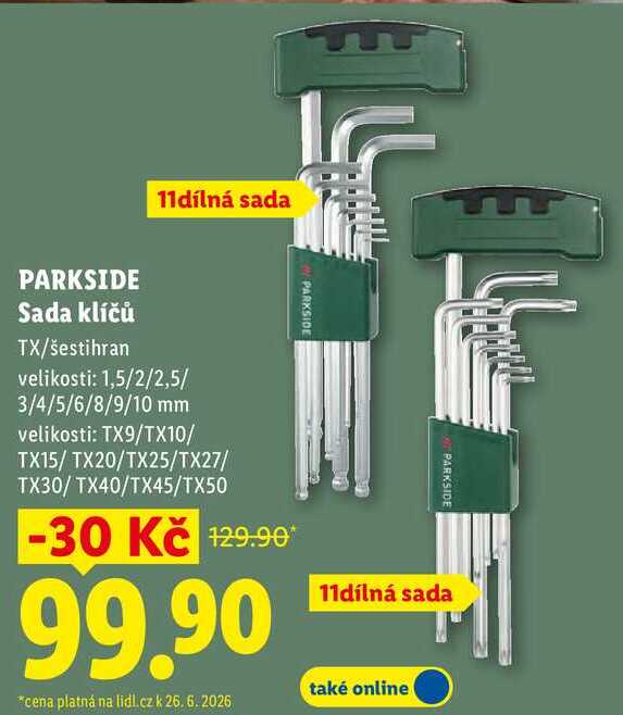 PARKSIDE Sada klíčů