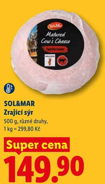 SOL&MAR Zrající sýr, 500 g