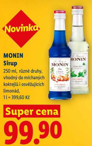 MONIN Sirup, 250 ml