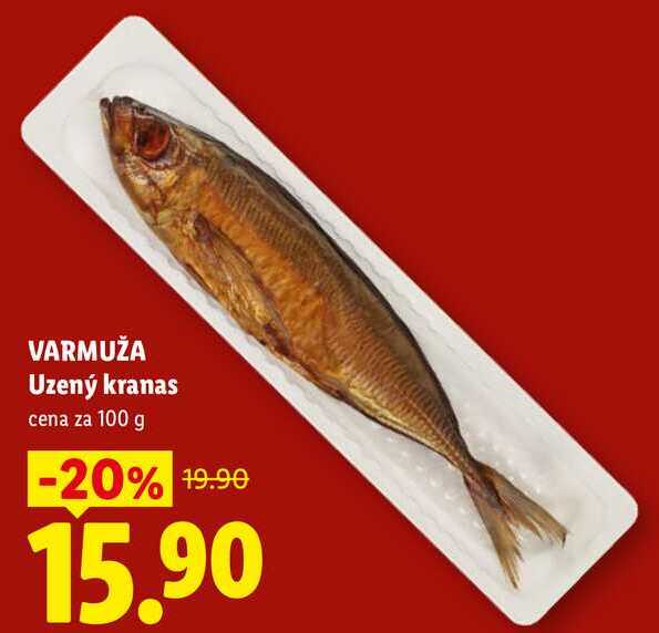 VARMUŽA Uzený kranas, cena za 100 g 
