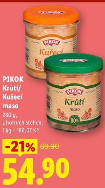 PIKOK Krůtí/Kuřecí maso, 280 g