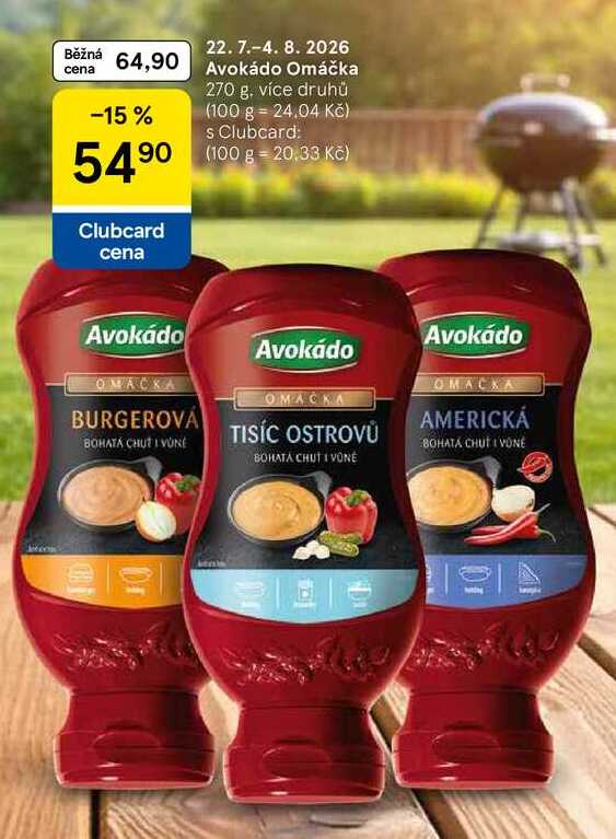 Avokádo Omáčka, 270 g, více druhů