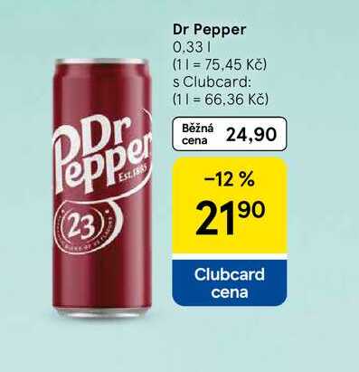 Dr Pepper, 0,33 l  