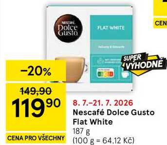 Nescafé Dolce Gusto Flat White, 187 g 