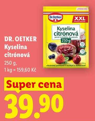 DR. OETKER Kyselina citrónová, 250 g