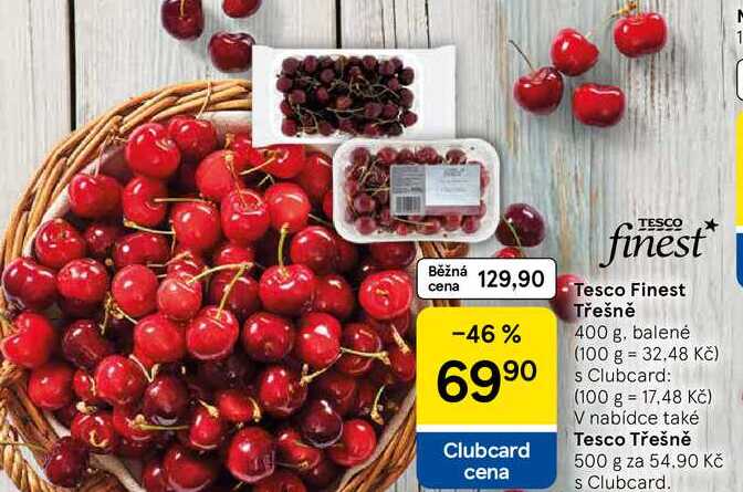 Tesco Finest Třešně, 400 g, balené