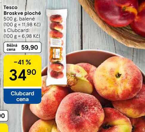 Tesco Broskve ploché, 500 g, balené  
