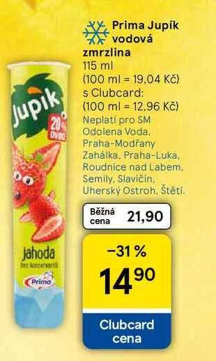 Prima Jupík vodová zmrzlina, 115 ml