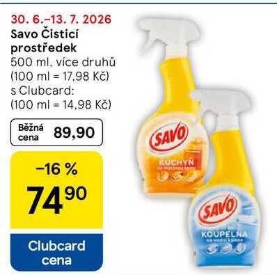 Savo Čisticí prostředek, 500 ml