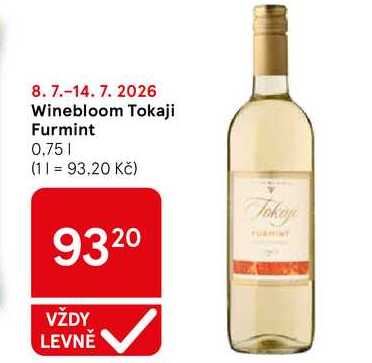 Winebloom Tokaji Furmint, 0.75 l
