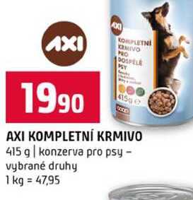 AXI KOMPLETNÍ KRMIVO 415 g konzerva pro psy vybrané druhy