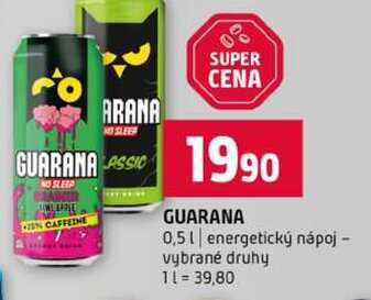 GUARANA 0,5l energetický nápoj vybrané druhy
