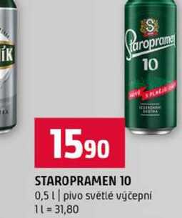 STAROPRAMEN 10 0,5l pivo světlé výčepní