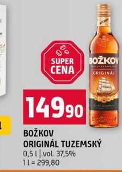BOŽKOV ORIGINÁL TUZEMSKÝ 0,5l vol. 37,5%