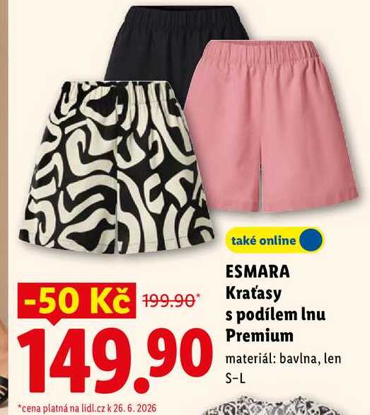 ESMARA Kraťasy s podílem Inu Premium