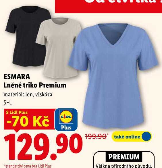 ESMARA Lněné triko Premium