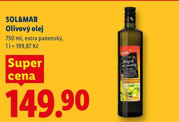 SOL&MAR Olivový olej, 750 ml