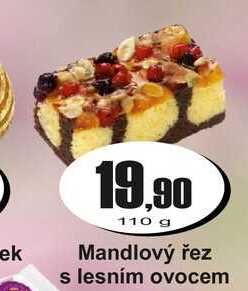 Mandlový řez s lesním ovocem 110 g