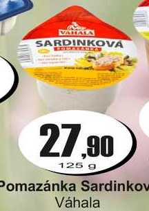 Pomazánka Sardinková Váhala 125 g