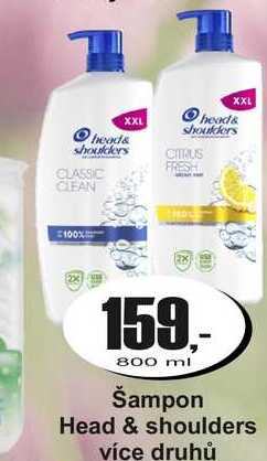 Šampon Head & shoulders 800 ml 