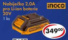 Nabíječka 2,0A pro Li-ion baterie 20V