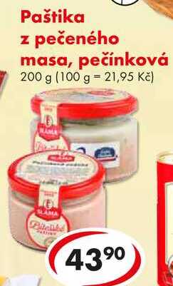 Paštika z pečeného masa, pečínková, 200 g