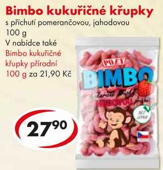Bimbo kukuřičné křupky, 100 g