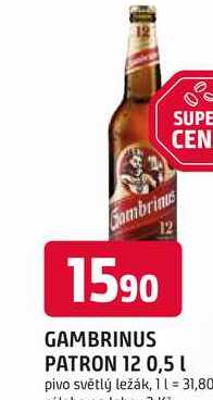 GAMBRINUS 12 PATRON 12 0,5 L