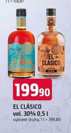 EL CLÁSICO vol. 30% 0,5 l vybrané druhy