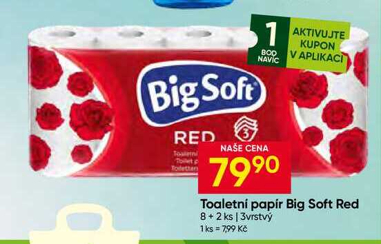 Big Soft Toaletní papír 8+ 2ks 3vrstvý