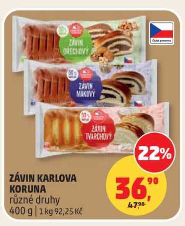  KARLOVA KORUNA ZÁVIN různé druhy 400 g
