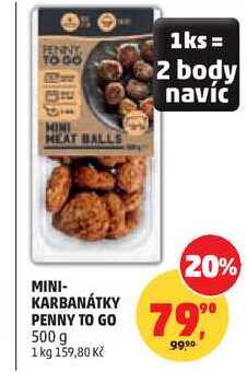 PENNY TO GO BALLS MINI- KARBANÁTKY 500 g
