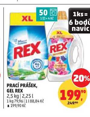 REX PRACÍ PRÁŠEK 2,5 kg