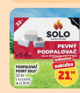 SOLO PEVNÝ PODPALOVAČ 32ks