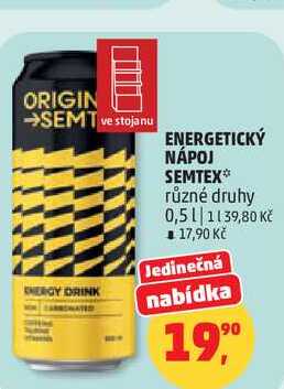 Semtex 500ml, vybrané druhy