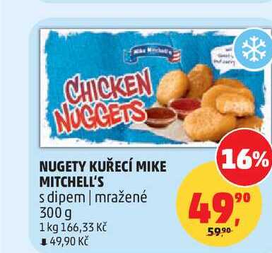 NUGETY KUŘECÍ MIKE MITCHELL'S s dipem, mražené 300 g