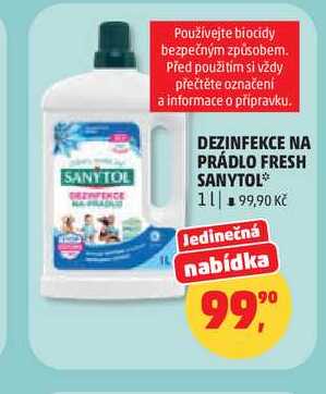 Sanytol Dezinfekce na prádlo 1l
