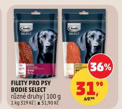 BODIE SELECT FILETY PRO PSY různé druhy 100 g