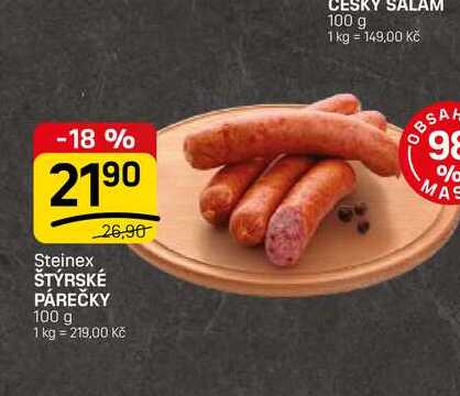 ŠTÝRSKÉ PÁREČKY 100 g