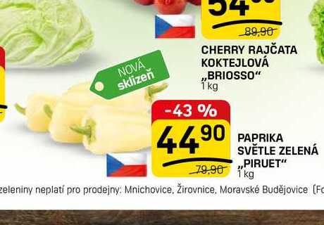 PAPRIKA SVĚTLE ZELENÁ ,,PIRUET" 1 kg 