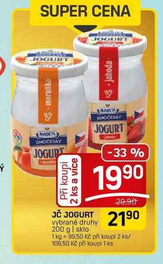 JČ JOGURT 200 g | sklo 