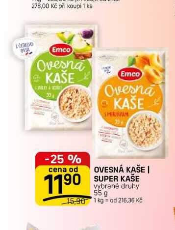 OVESNÁ KAŠE | SUPER KAŠE vybrané druhy 55 g