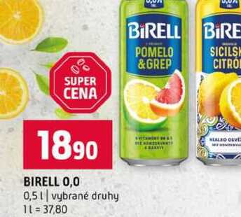 BIRELL 0,0 0,5l vybrané druhy