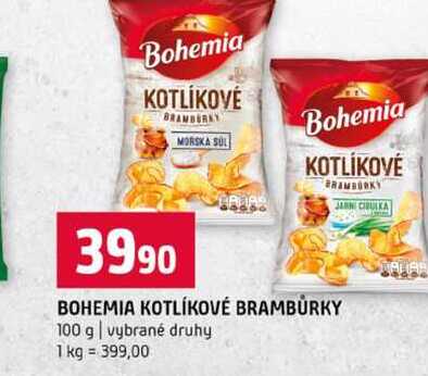 BOHEMIA KOTLÍKOVÉ BRAMBŮRKY 100 g vybrané druhy