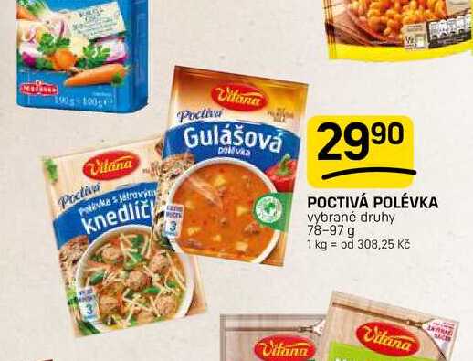 POCTIVÁ POLÉVKA vybrané druhy 78-97 g