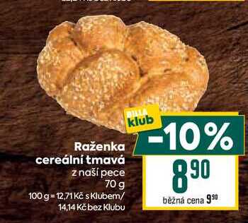 Raženka cereální tmavá z naší pece 70 g