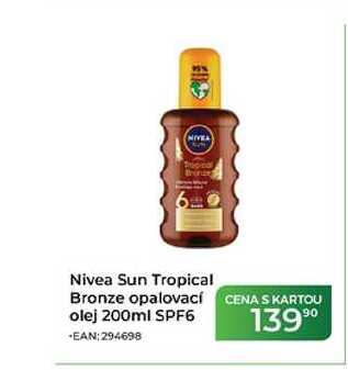 Nivea Sun Tropical Bronze opalovací olej 200ml SPF6