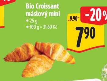 Bio Croissant máslový mini, 25 g