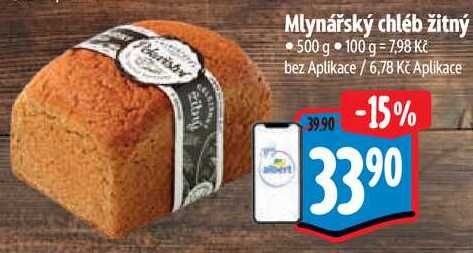 Mlynářský chléb žitný, 500 g