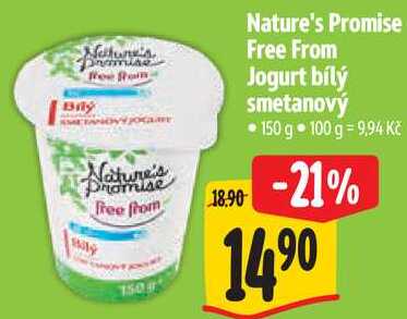 Nature's Promise Free From Jogurt bílý smetanový, 150 g 